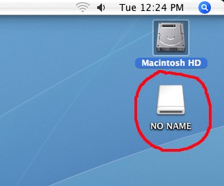 Insert thumb drive in Mac
